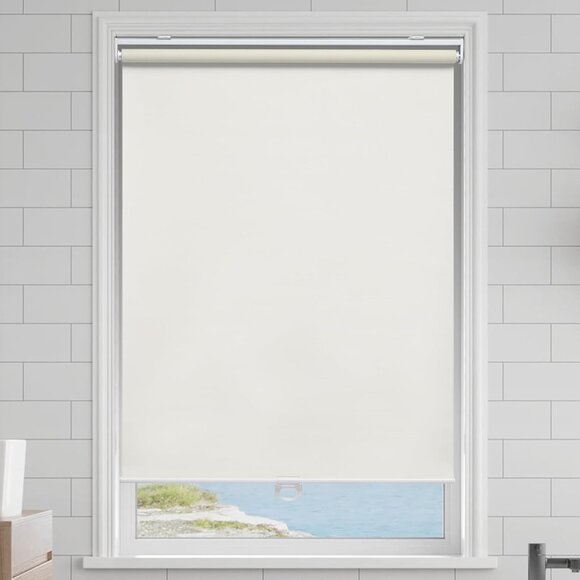 Cordless Roller Shades Blackout Room Darkening UV Protection 46 x 72 Ivory - Picture 1 of 7